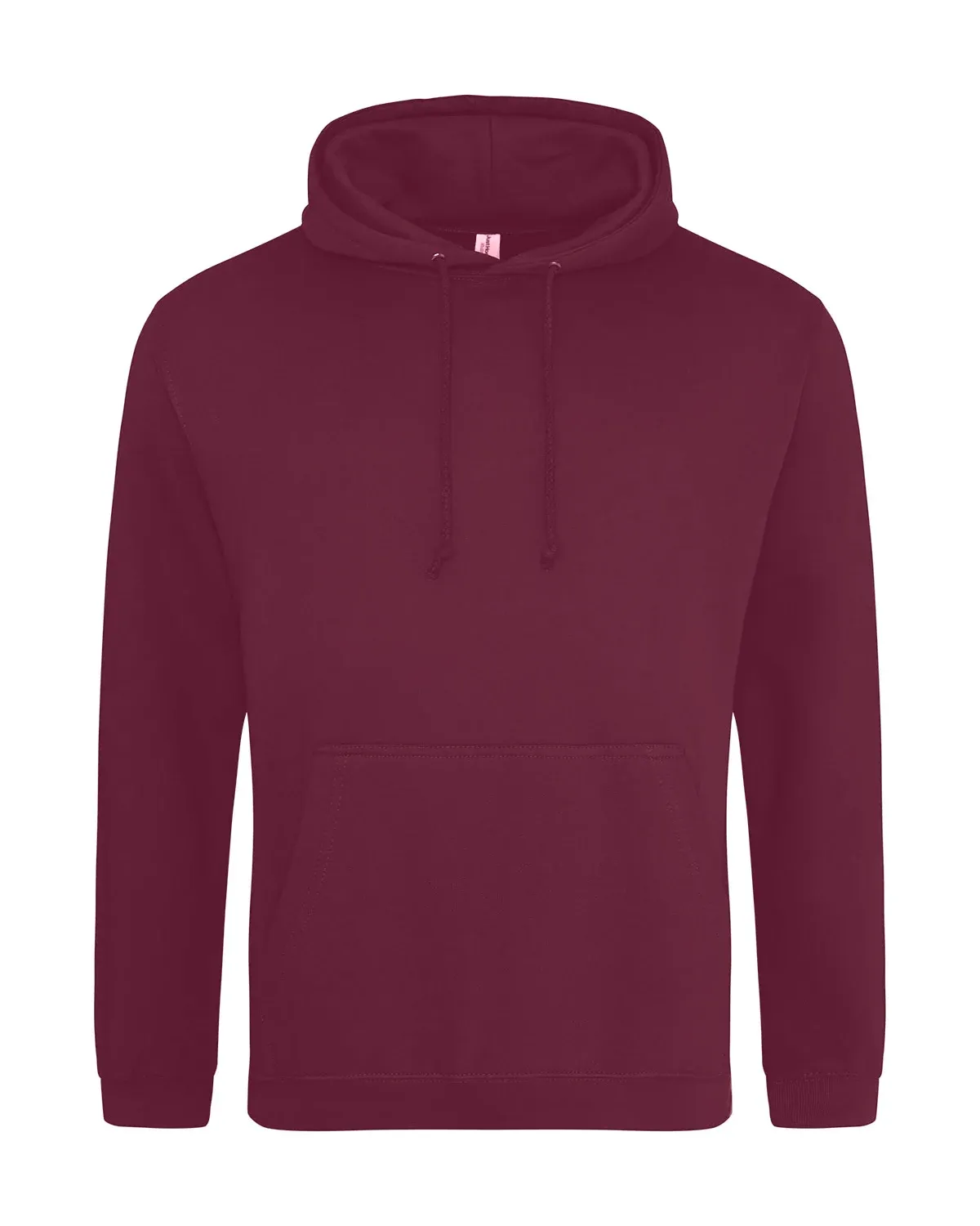 AWDis College Hoodie – Vinröd melerad, framsida